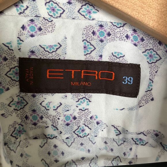 Etro Paisley Cotton Button Down Shirt - Picture 3 of 6